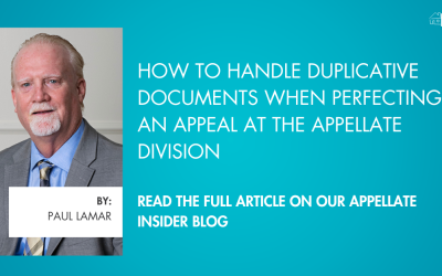 How to Handle Duplicative Documents When Perfecting an Appeal at the Appellate Division