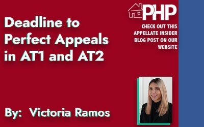 Deadline to Perfect Appeals in AT1 and AT2.